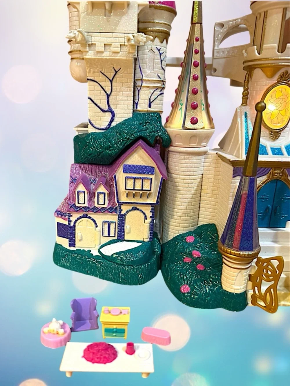 Trendmasters 1998 Beauty and the Beast Castle Playset & Original Figures Works - Picture 3 of 16